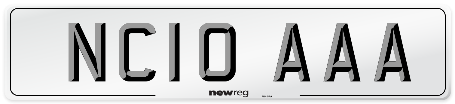 NC10 AAA Number Plate from New Reg